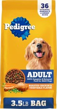 Adult Dry Dog Food, Complete Nutrition, Roasted Chicken  Vegetable Flavor, 3.5
