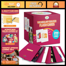 299 Vocabulary Builder Flash Cards, Educational Photo Cards for Home, Speech The