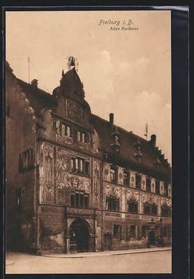 Postcard Freiburg i. B., Old Town Hall 