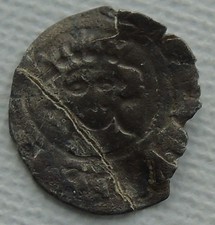 Edward I or II? Hammered Silver Long Cross Half-Penny, 14mm 0.51g