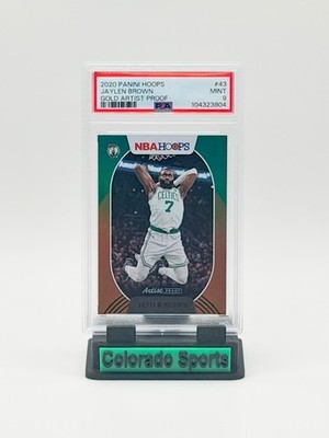 JAYLEN BROWN 2020-21 Panini NBA Hoops #43 Gold Artist Proof 02/10 PSA 9 Mint