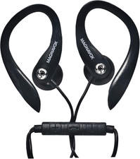 MHP4854-BK Earhook Earbuds with Microphone in Black  Available in Black  White