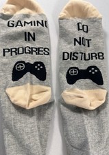 Novelty Video Game Do Not Disturb Gaming In Progress Ankle Socks One Size