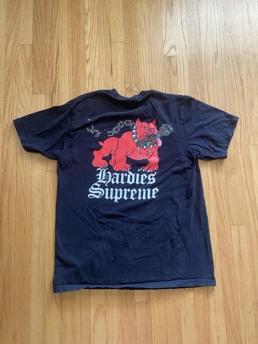 Tee shirt chien Supreme x hardies noir grand