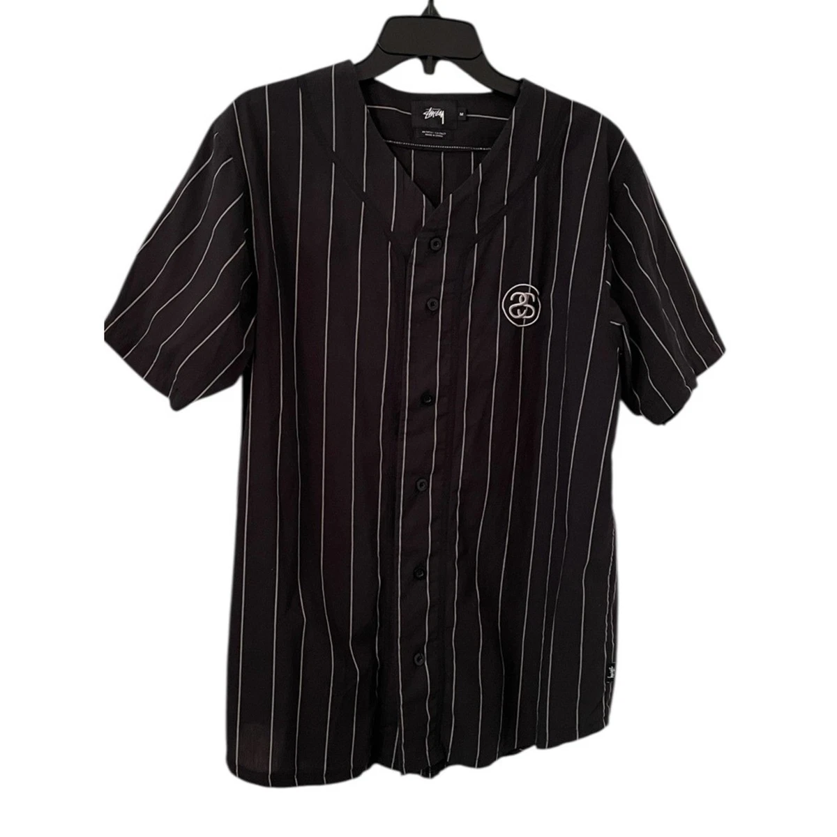Stussy Short Sleeve Striped Casual Button-Down Shirts for Men for