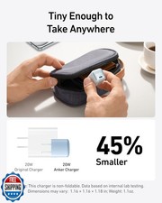 Anker USB C Charger Block, 20W PIQ 3.0 Compact Fast Charging for iPhone 17/16...