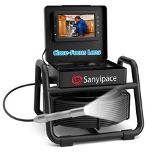 Sewer Camera, 5" IPS HD Pipe Inspection Camera,Built-in 32GB DVR with Microph...