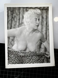 Vintage 1950's Girlie PIN UP Photo Risque B&W Original Nude #433