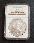 2008 W Burnished Silver Eagle NGC MS69