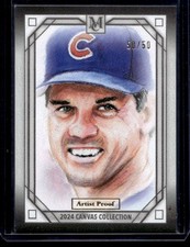 2024 Topps Museum Canvas Collection Artist Proof Ryne Sandberg 50/50 Chicago