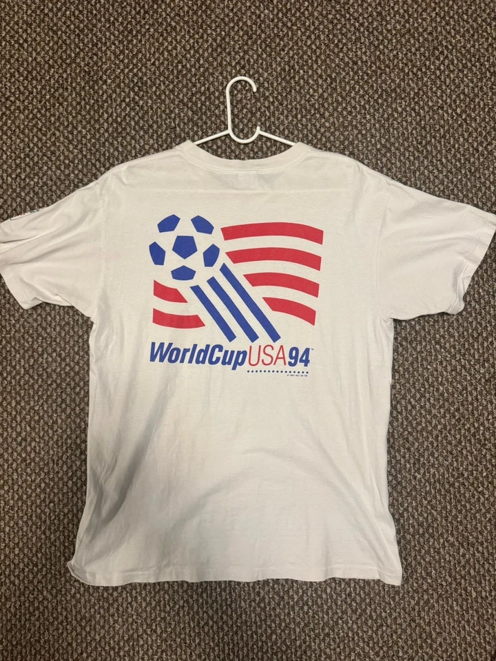 Camiseta Vintage Copa Mundial EE. UU. 94 Boston Foxborough - Estampilla Bandera - Talla Grande Foto 4 de 4
