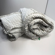 Beddy s Goldie Dot Minky Twin Zip Bedding Top and Bottom White Gold Dots