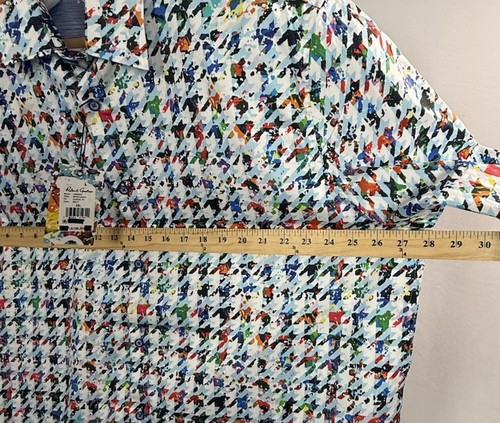 Robert Graham Button-Up Shirt Mens 3XL Colorful Vibrant Multicolor Flip Cuff NWT - Picture 10 of 12