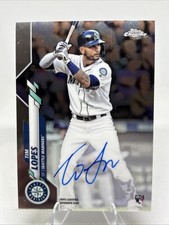 2020 Topps Chrome Tim Lopes Base RC Auto #RA-TL Mariners