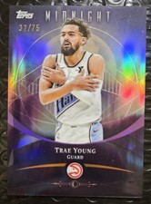Trae Young 2025-26 Topps Midnight 32/75 Dusk Refractor Hawks #21