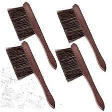 4 Pcs Dusting Brush with Wood Handle Hand Broom Soft Horsehair Bristle Brush