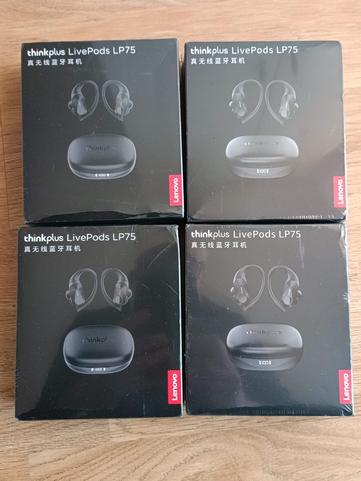 Écouteurs sport Lenovo LP75 anti-chute avec micro pour smartphone