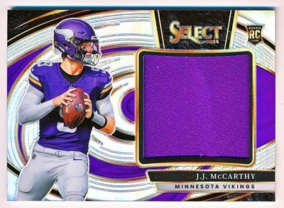 2024 Select J.J. McCarthy Jumbo Rookie Swatch Prizm Jersey Rc #JRS-MCY (133/149)