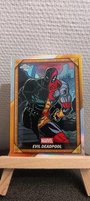 Marvel Topps Chrome 2025 - Evil Deadpool - Gold Border Premium Marvel Card - EU - Photo 1/4