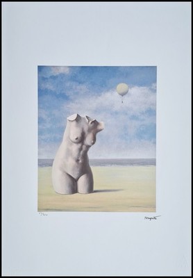 RENÉ MAGRITTE * When the Hour...* 50 x 35 cm *signed lithograph*limited # 63/300