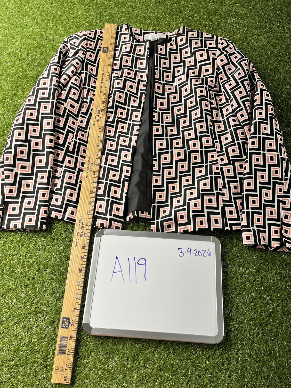 Kasper Separates Geometric Patterned Jacket Size … - image 2