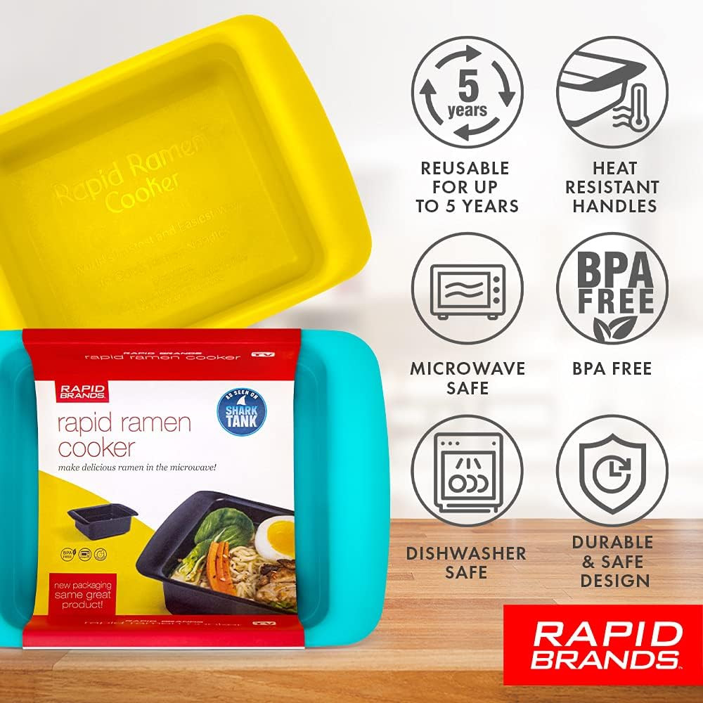 Rapid Ramen Cooker | Microwavable Cookware for Instant Ramen | BPA Free and Dish