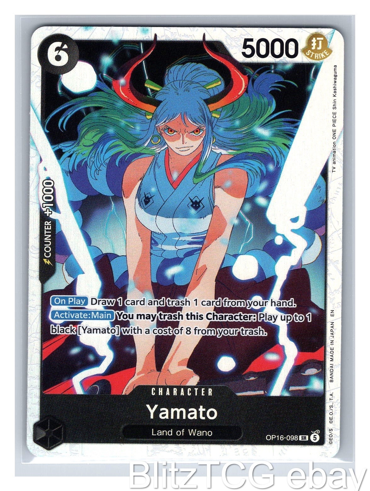 Yamato (098) OP16 OP16-098 The Time of Battle One Piece Super Rare Foil NM/M