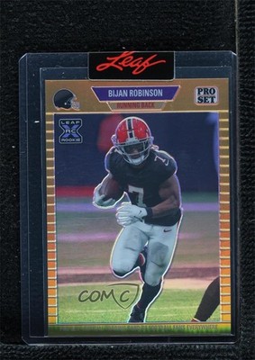 2023 Leaf Pro Set Metal Gold Prismatic /199 Bijan Robinson #PSG-87 Rookie RC 1t3