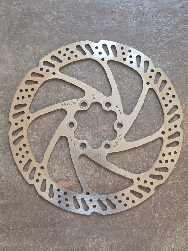 Used TEKTRO TR160-24 TR-24 160mm disc brake rotor (6 bolts type)