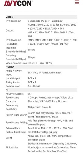 AVYCON AVR-HN808P8 w/ 4TB HDD 4K 8 Ch H.265 NVR Network Video Recorder HDMI - Picture 14 of 16