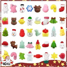 40pcs Christmas Mochi Squishy Toys Squishies for Kids Girls...