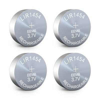 4PACK LIR1454 Rechargeable Battery 3.7V Lithium-ion Button Batteries Coin Cel