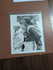 1977 Baltimore Colts Bert Jones QB  Black N White Auto Photo