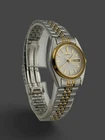 Vtg Seiko Women 7N83-0011 President Day Date Two Tone Quartz 24mm Watch 7"