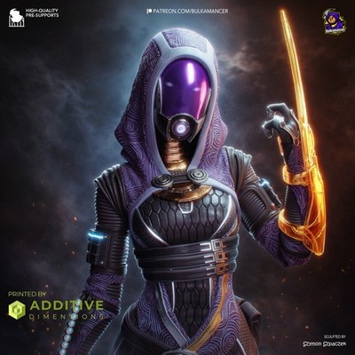 Tali - Mass Effect FAN ART 1:6 Statue Resin 3D Printed DIY Model Kit