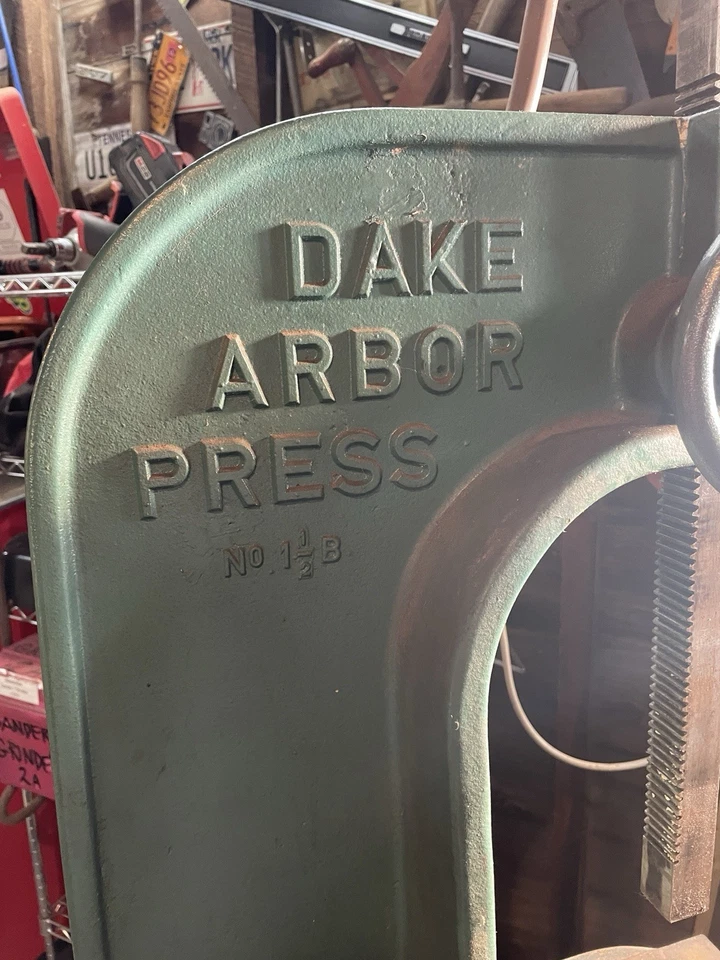 Prensa de eje y soporte Dake 1-1/2 B 3 toneladas trinquete Famco Greenerd Foto 2 de 4