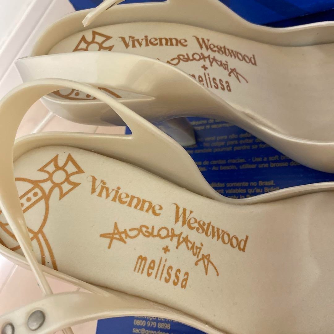 Vivienne Westwood Melissa Heart Pumps White Red 23cm High Heels