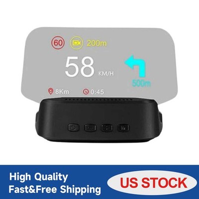 C2 Car HUD Head Up Display OBD2 Mirror GPS Navigation RPM Speedometer Overspeed