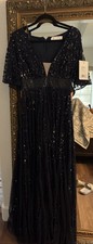 Mac Duggal Women's Sequined V-Neck Maxi Gown Size 6 for Formal Mother Of Bride