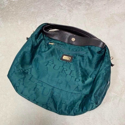 Bolso de hombro de cuero negro FURLA, marrón bidireccional, bolso de mano, usado, de Japón - Imagen 10 de 16
