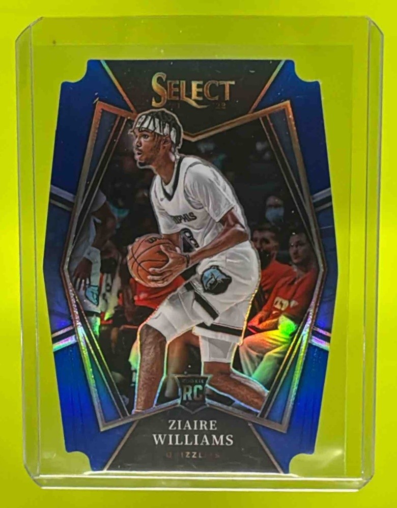 2021-22 Panini Select Ziaire Williams Blue Prizms Die Cut /249 RC Premier A32