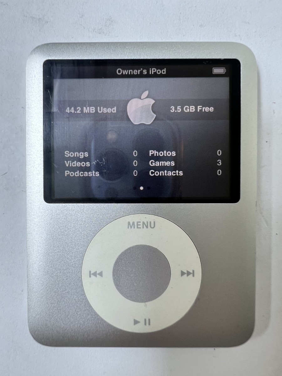 Apple iPod 3台セット New 4GB Silver Chrome Backplate for Apple iPod Nano 3rd Generation