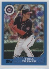 2017 Topps Silver Pack 1987 Design Chrome Blue 76/99 Trea Turner #87-TT 1j8