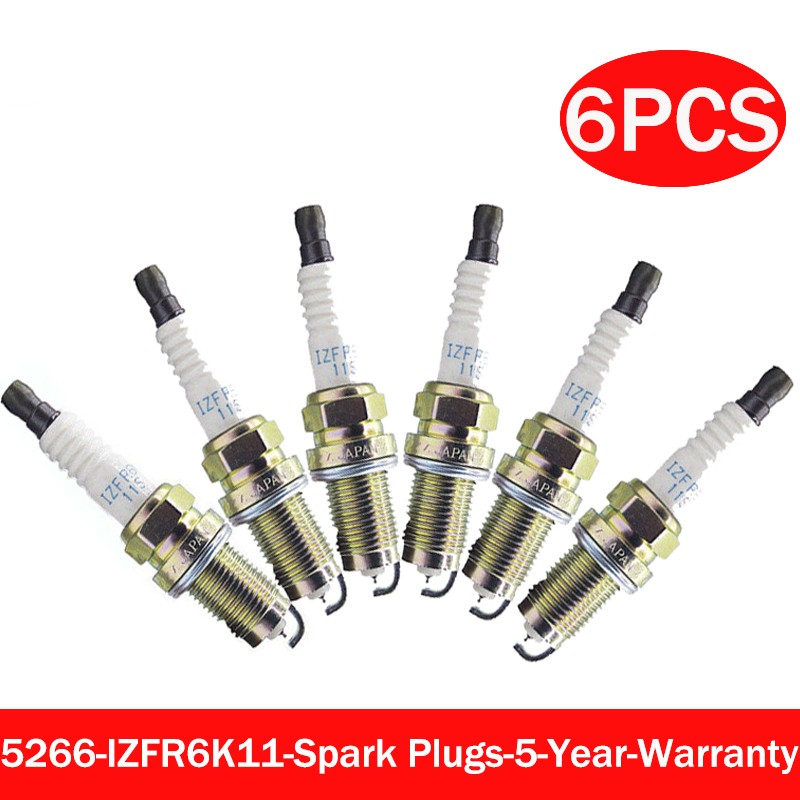 6x SPARK PLUGS 5266/IZFR6K-11S LASER IRIDIUM Fit HONDA CIVIC FR-V CR-V
