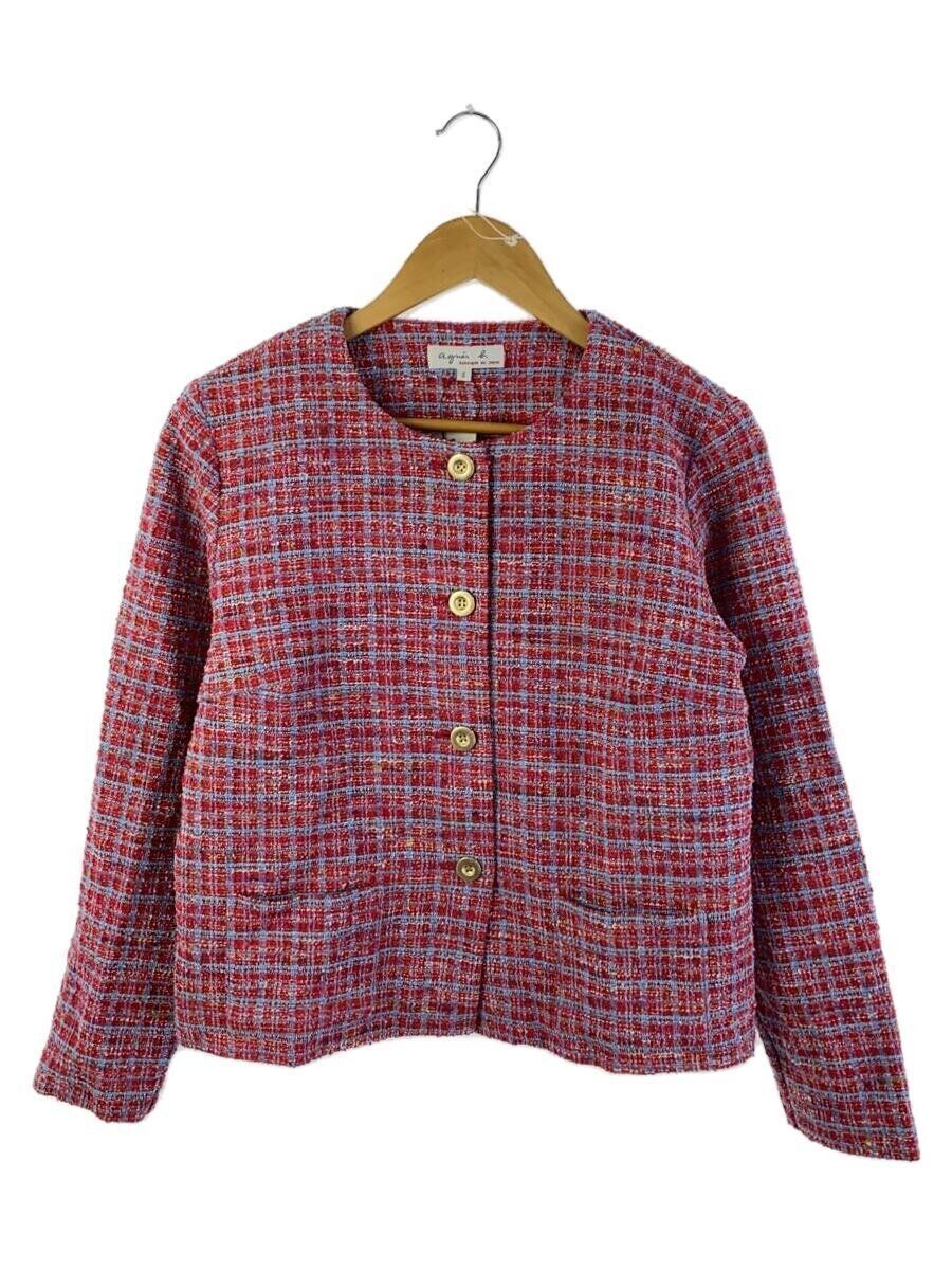 ALTRA agnes b. Altro Giacca 2 Poliestere Rosso Check G626JIQ7