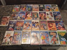 Lot of 29 VHS Disney Movie Tapes Classic Family Children Vintage