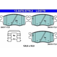 Ate 13.0470-5779.2 Bremsbelagsatz FüR Hyundai Kia I20 Accent Rio Pb Pbt Mc Jb