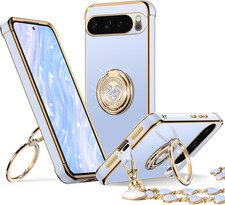 for Google Pixel 10 Pro XL Case with Stand, Phone Case with Double Ring Kickstan