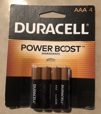 Duracell Coppertop AAA Batteries 4 Pack Alkaline Long Lasting Power