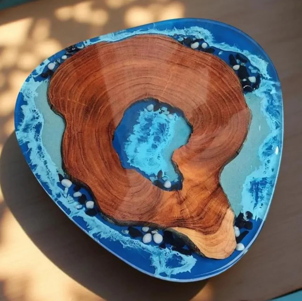 Live Edge Epoxy Coffee Table – Handmade Artistic Furniture - Image 2 of 4